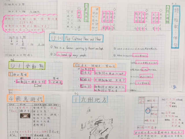 ｚ ｎｅｔ 蓮根プラザ 塾便り ノートの作り方 蓮根プラザブログ 個別指導学習塾で 自分らしく 楽しく学んで伸ばす Z Net School ゼィーネットスクール